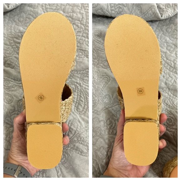 NWOT Beach by Matisse Ocean Ave Raffia Platform Sandals Slides Size 8 - Picture 11 of 12